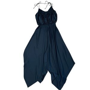 VTG 70s Dress Disco Revival Fringe Large Black Western Glam Cocktail LBD Retro